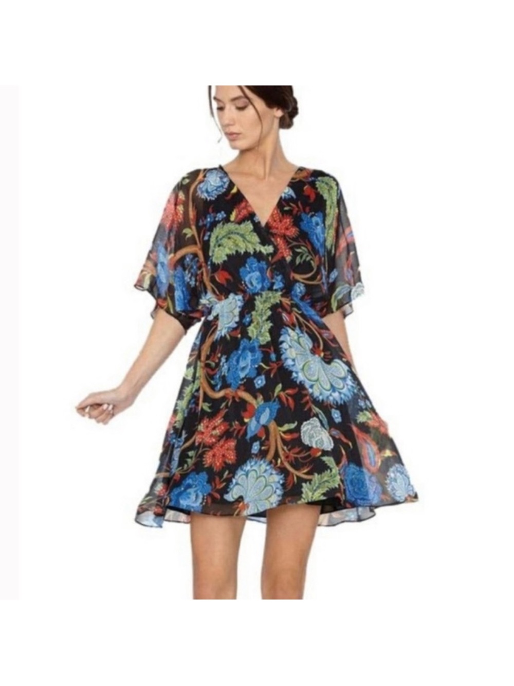 Alice and Olivia Cay Alder Floral printed dress Size 2